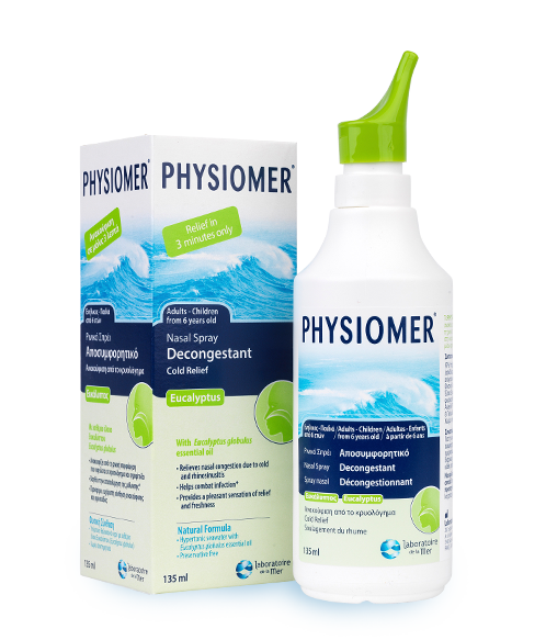 PHYSIOMER Eucalyptus Hypertonic Nasal Spray With Essential Oils 20ml From 6  Years - Natural Care