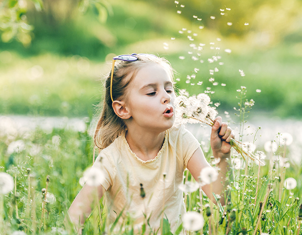 Girl in a garden